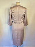 BRAND NEW VERA MONT OYSTER BEIGE & PINK PENCIL DRESS & BOLERO JACKET SIZE 8