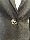 BRAND NEW MONSOON BLACK EMBOSSED PRINT SPECIAL OCCASION COAT SIZE 8