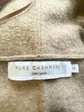 JOHN LEWIS CAMEL PURE CASHMERE CARDIGAN SIZE 14