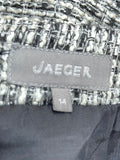JAEGER BLACK & WHITE TWEED JACKET & SKIRT SUIT SIZE 14/16