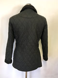 BARBOUR BLACK COTTON POLARQUILT JACKET SIZE 10