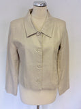 BRAND NEW CCDK COPENHAGEN DESERT BEIGE BOX JACKET & HIGH WAISTED TROUSER SUIT SIZE 14
