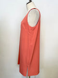 & OTHER STORIES CORAL SLEEVELESS SHIFT DRESS SIZE 42 UK 14