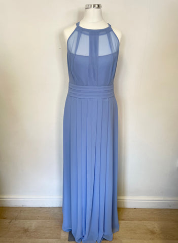 HOBBS CORNFLOWER BLUE LONG SPECIAL OCCASION MAXI DRESS SIZE 14