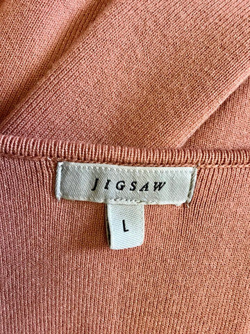 JIGSAW SALMON PINK REAR PLEAT JUMPER SIZE L