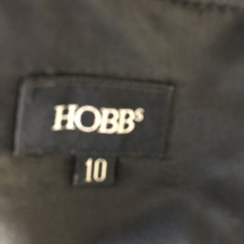 HOBBS BLACK SLEEVELESS WOOL PENCIL DRESS SIZE 10