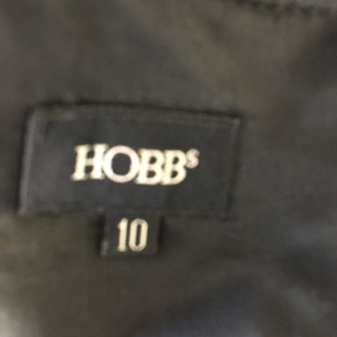 HOBBS BLACK SLEEVELESS WOOL PENCIL DRESS SIZE 10