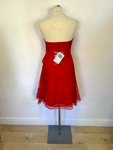 BRAND NEW COAST RED SILK PAIGE ROSE SPECIAL OCCASION DRESS SIZE 10