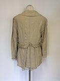 PER UNA BEIGE LINEN BLEND TIE FRONT JACKET SIZE 18