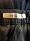 JAEGER BLACK LINEN TROUSERS SIZE 14