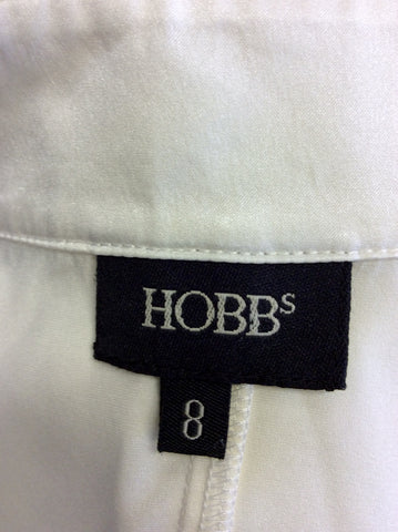 HOBBS IVORY SILK BLOUSE SIZE 10