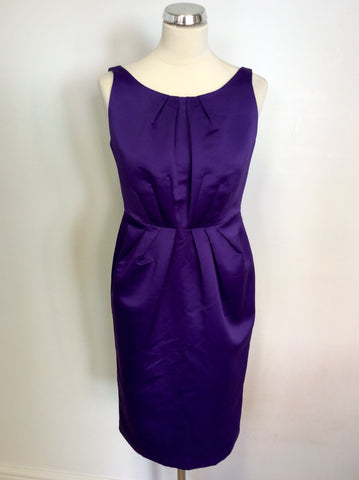 MARKS & SPENCER AUTOGRAPH OCCASIONS PURPLE DRESS & JACKET SUIT SIZE 12