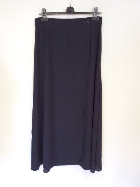 LONG TALL SALLY DARK BLUE WRAP AROUND SKIRT SIZE 16 FIT 14