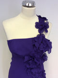 Brand New Debut Purple Strappy Flower Trim Dress Size 6