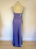 TAILOR MADE LIGHT BLUE/ LILAC EVENING DRESS & WRAP SIZE 12