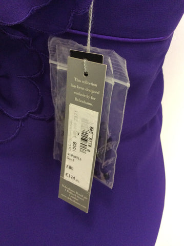 Brand New Debut Purple Strappy Flower Trim Dress Size 6