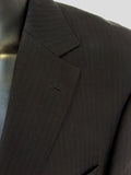 HUGO BOSS BLACK PINSTRIPE WOOL SUIT SIZE 46L/40W