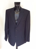 ROY ROBSON DARK BLUE PINSTRIPE WOOL SUIT SIZE 46L/ 40W