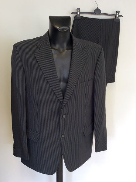 ROY ROBSON CHARCOAL GREY PINSTRIPE WOOL SUIT SIZE 46L/ 40W