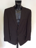 ROY ROBSON BLACK & GOLD PINSTRIPE WOOL SUIT SIZE 46L/ 40W