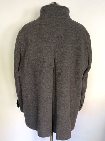 JAEGER GREY DOUBLE BREASTED WOOL COAT SIZE 16