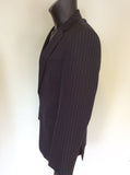 JAEGER DARK BLUE PINSTRIPE WOOL SUIT SIZE 40R / 34W
