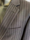 JAEGER DARK BLUE PINSTRIPE WOOL SUIT SIZE 40R / 34W