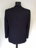 JAEGER DARK BLUE PINSTRIPE WOOL SUIT SIZE 40R / 34W