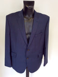 BRAND NEW MARKS & SPENCER LUXURY INDIGO BLUE WOOL SUIT SIZE 46S/ 42W