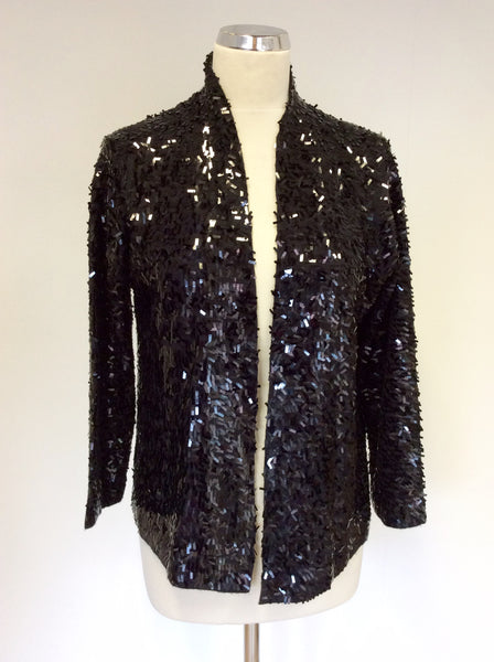 BRAND NEW MONSOON BLACK SEQUINNED CARDIGAN / JACKET SIZE L