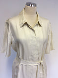 BRAND NEW AQUASCUTUM CREAM SILK SHIRT DRESS SIZE 16