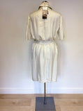 BRAND NEW AQUASCUTUM CREAM SILK SHIRT DRESS SIZE 16