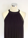 ICE BLACK FLOATY LAYERED OCCASION DRESS SIZE 14