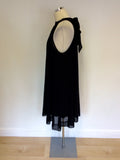 ICE BLACK FLOATY LAYERED OCCASION DRESS SIZE 14
