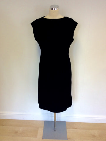 KS SELECTION BLACK WOOL PENCIL DRESS SIZE 14
