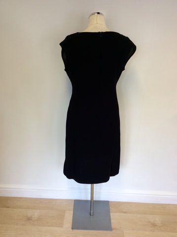 KS SELECTION BLACK WOOL PENCIL DRESS SIZE 14