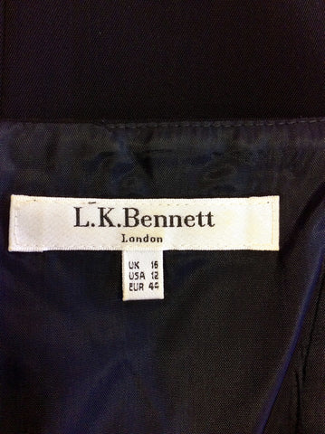 LK BENNETT BLACK PENCIL DRESS SIZE 16
