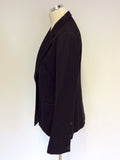 BURBERRY BLACK WOOL SUIT JACKET SIZE 14