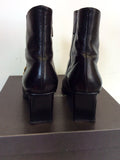 CARVELA BLACK LEATHER ANKLE BOOTS SIZE 7/40