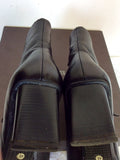 CARVELA BLACK LEATHER ANKLE BOOTS SIZE 7/40