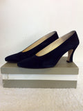 KURT GEIGER DARK BLUE SUEDE HEELS SIZE 7/40.5