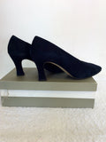 KURT GEIGER DARK BLUE SUEDE HEELS SIZE 7/40.5