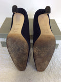 KURT GEIGER DARK BLUE SUEDE HEELS SIZE 7/40.5