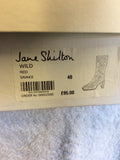 JANE SHILTON RED SNAKESKIN CALF LENGTH BOOTS SIZE 7/40