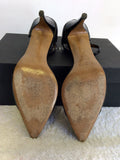 HOBBS BLACK LEATHER MARY JANE HEELS SIZE 4/37