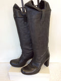 CARVELA BLACK SOFT LEATHER KNEE LENGTH BOOTS SIZE 4/37