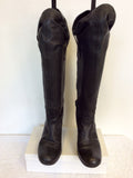 CARVELA BLACK SOFT LEATHER KNEE LENGTH BOOTS SIZE 4/37