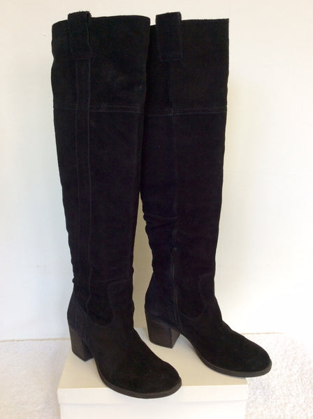 CARVELA BLACK SUEDE ABOVE KNEE LENGTH BOOTS SIZE 3.5/36