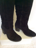 CARVELA BLACK SUEDE ABOVE KNEE LENGTH BOOTS SIZE 3.5/36
