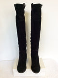CARVELA BLACK SUEDE ABOVE KNEE LENGTH BOOTS SIZE 3.5/36